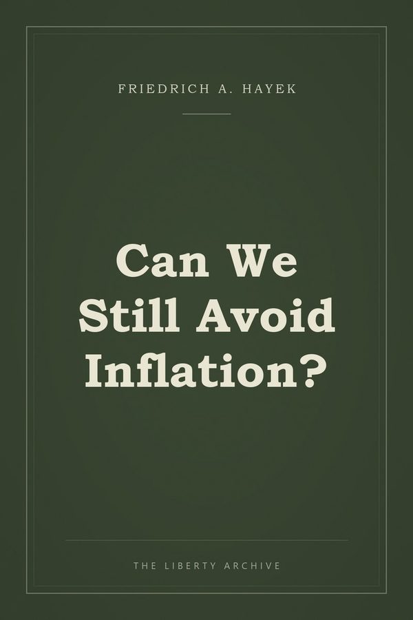 Cover of Can We Still Avoid Inflation?