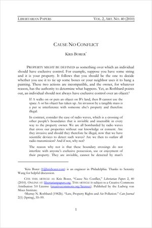 Cover of Cause No Conflict