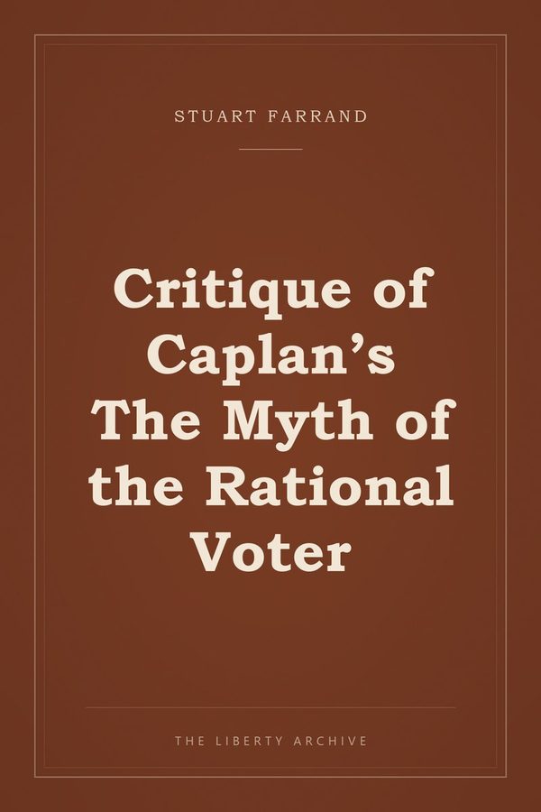 Cover of Critique of Caplan’s The Myth of the Rational Voter