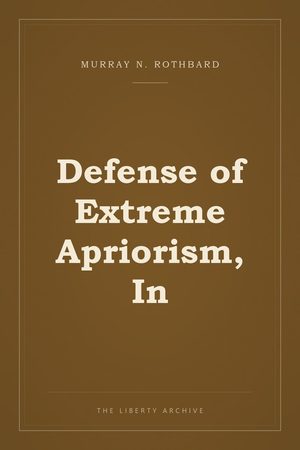 Cover of Defense of Extreme Apriorism, In