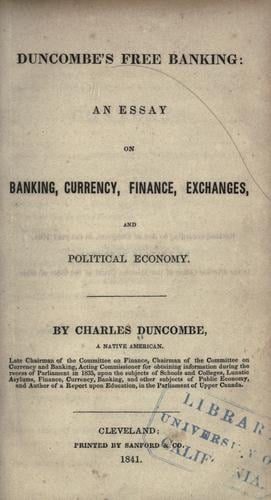 Cover of Duncombe's Free Banking