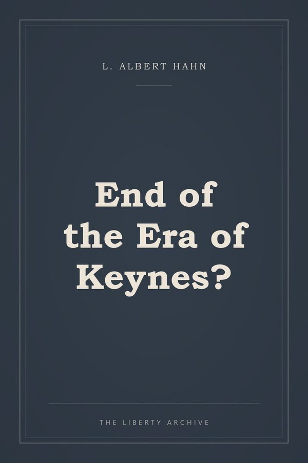 Cover of "End of the Era of Keynes?"