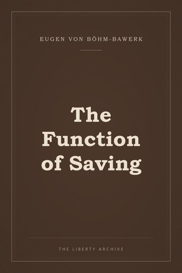 Cover of "The Function of Saving"