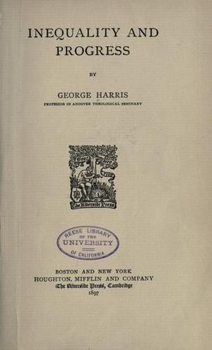 Cover of Inequality and Progress
