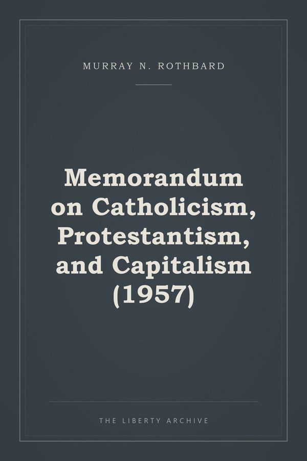 Cover of Memorandum on Catholicism, Protestantism, and Capitalism (1957)