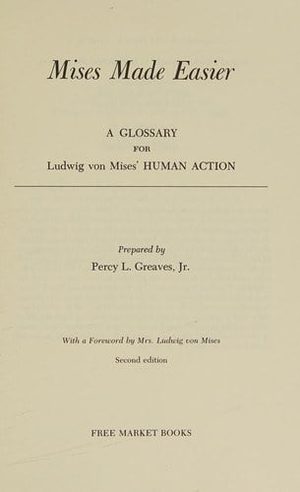 Cover of Mises Made Easier