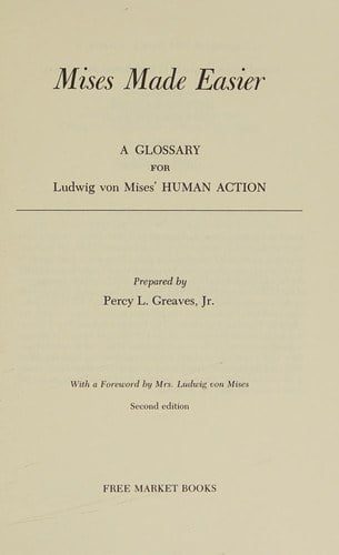 Cover of Mises Made Easier