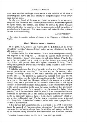 Cover of Mises's Human Action: Comment