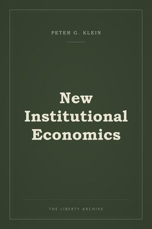 Cover of "New Institutional Economics"