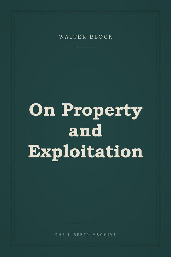 Cover of "On Property and Exploitation"