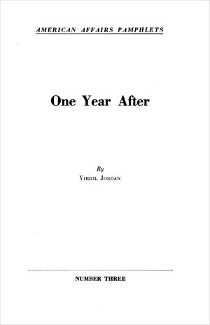 Cover of One Year After