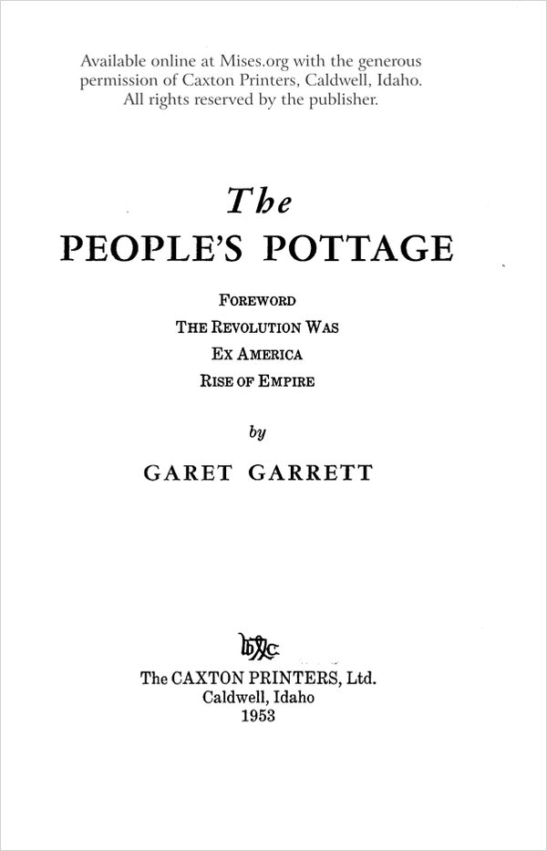 Cover of People's Pottage