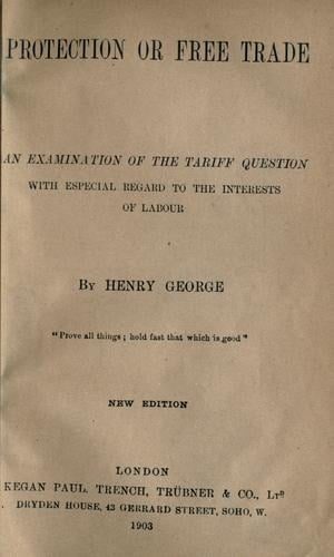 Cover of Protection or Free Trade