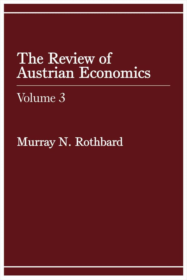 Cover of Review of Austrian Economics, Volume 3 - Digital Book