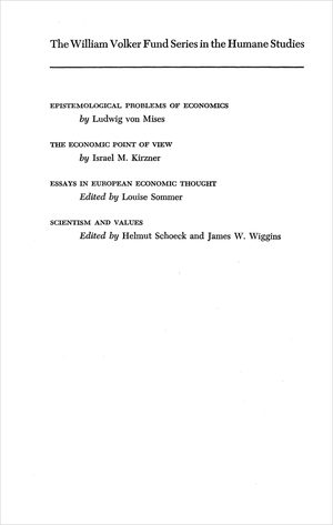 Cover of Scientism and Values