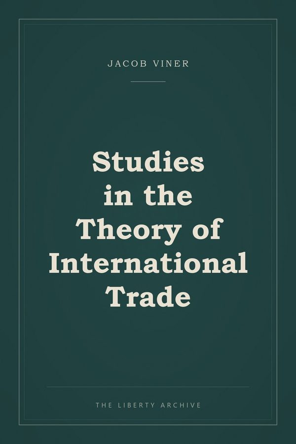 Cover of Studies in the Theory of International Trade