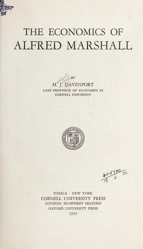 Cover of The Economics of Alfred Marshall