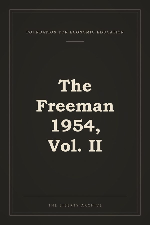 Cover of The Freeman 1954, Vol. II