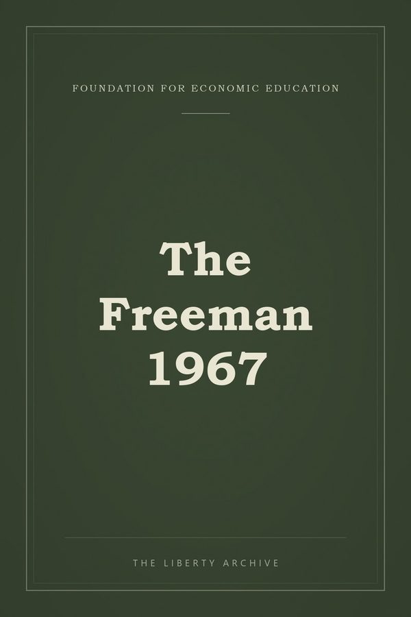 Cover of The Freeman 1967