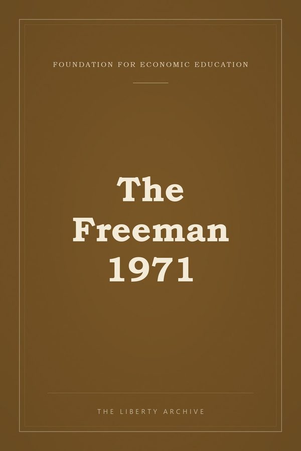 Cover of The Freeman 1971