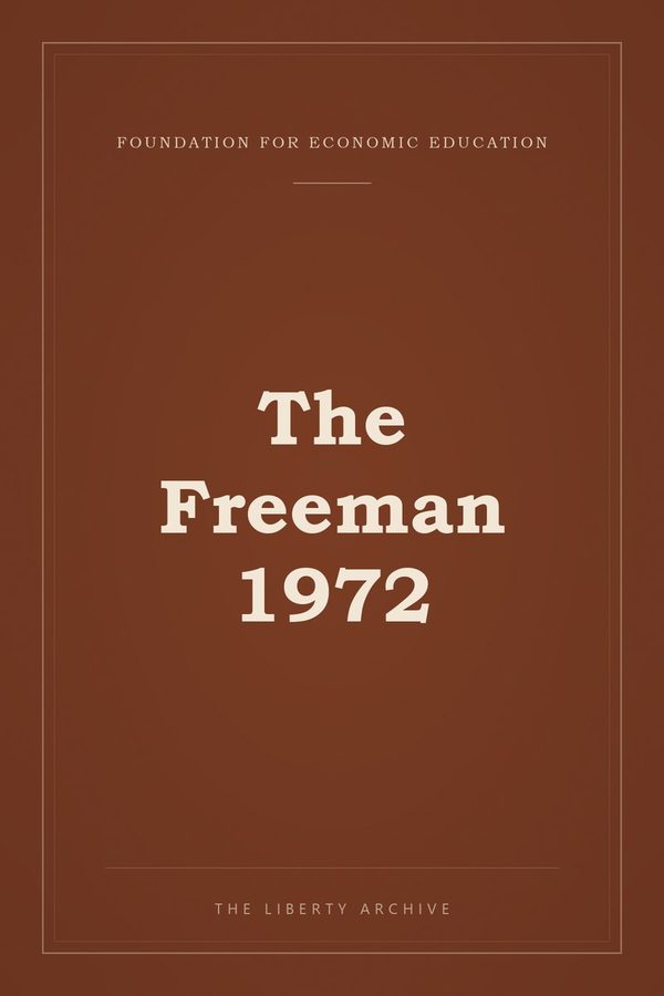 Cover of The Freeman 1972