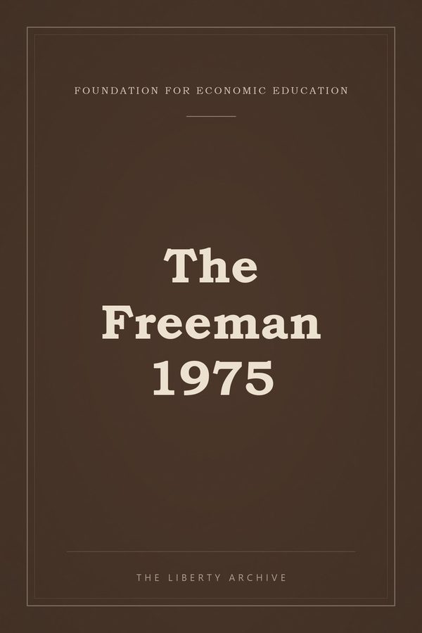 Cover of The Freeman 1975