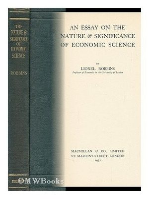 Cover of The Nature and Significance of Economic Science