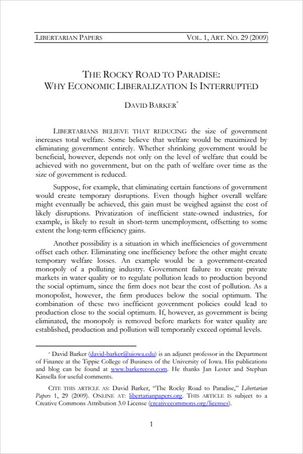 Cover of The Rocky Road to Paradise: Why Economic Liberalization is Interrupted