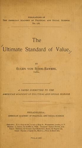 Cover of "The Ultimate Standard of Value"
