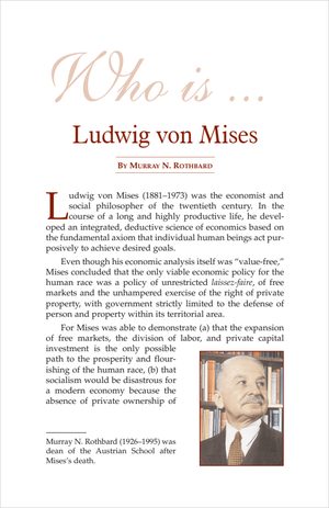 Cover of Who is Ludwig von Mises?