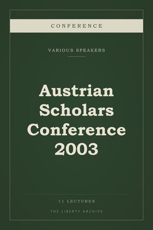 Cover of Austrian Scholars Conference 2003